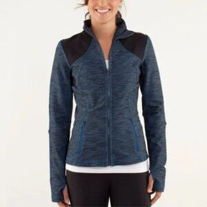 Lululemon Forme Jacket Reversible Slub Denim Limitless Blue size 4